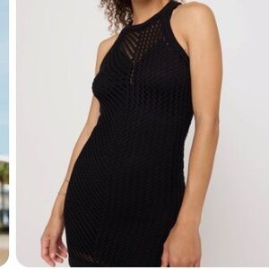 NWT Spiritual Gangster Kinsley Crotchet Black Dress Size Small